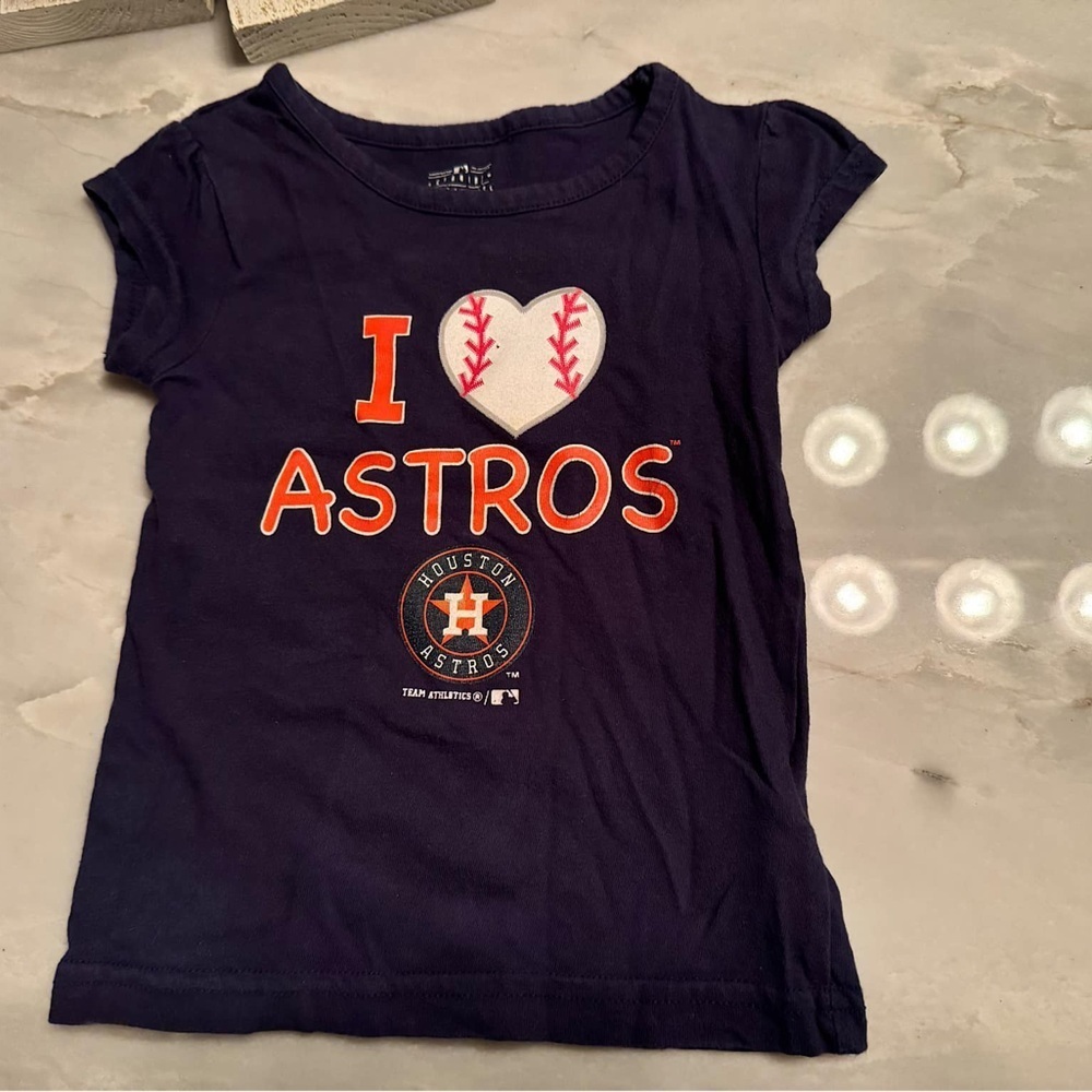 Astros Kids Short Sleeve Tee 18m - Navy no stains or wear